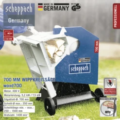 SCHEPPACH - WOX D700 Scie à Bûches 7500W 400V - ø700 Mm 11 SCHEPPACH - WOX D700 Scie à Bûches 7500W 400V - ø700 Mm -Outils Scheppach SCHEPPACH WOX D700 Scie a Buches 7500 W 400V 700mm 19051 2