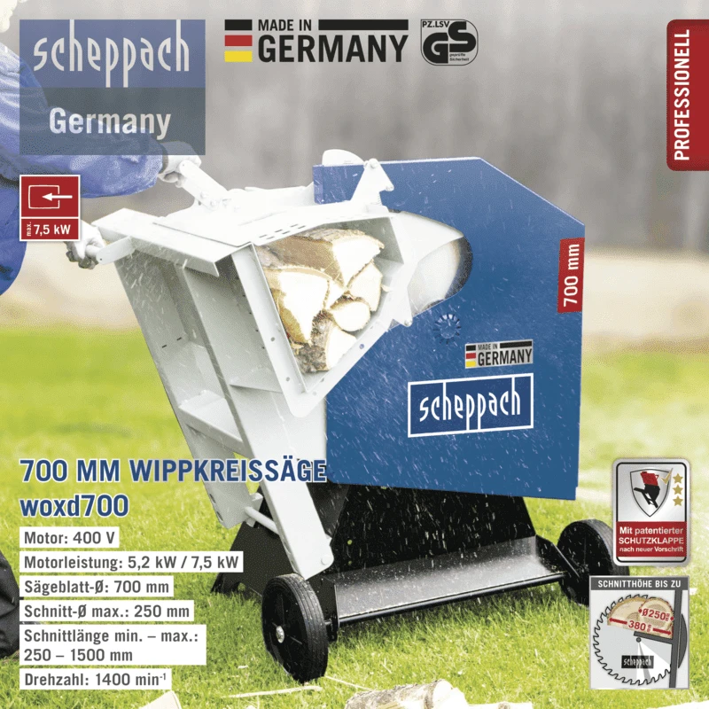 SCHEPPACH - WOX D700 Scie à Bûches 7500W 400V - ø700 Mm 7 SCHEPPACH - WOX D700 Scie à Bûches 7500W 400V - ø700 Mm - Image 5