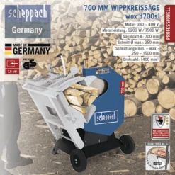SCHEPPACH - WOX D700SL Scie à Bûches PRO ø700mm 400V -Outils Scheppach Scie a Buches 700mm Triphase Wox d700SL SCHEPPACH 190510